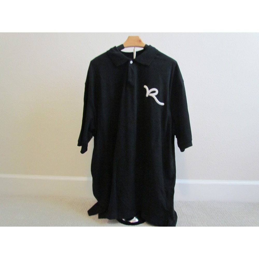 Rocawear Polo Shirt 2XL Black Y2K Hip Hop Streetwear Embroidered Logo